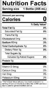 Nt 12oz Sfsl Nutrition Label