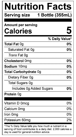 !2oz 6pck Wl Nutrition Label